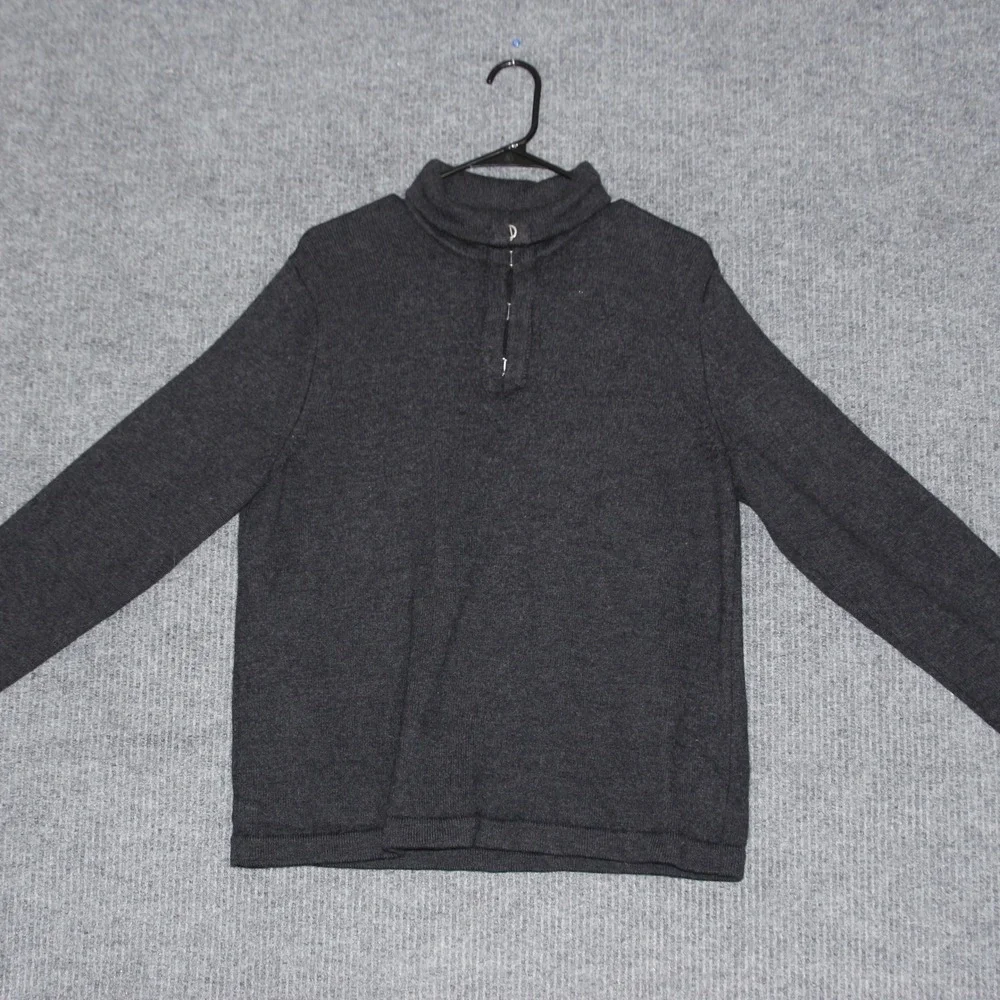 Banana‎ Republic Extra Fine Merino Wool Quarter Zip Mock Neck Sweater Mens XL